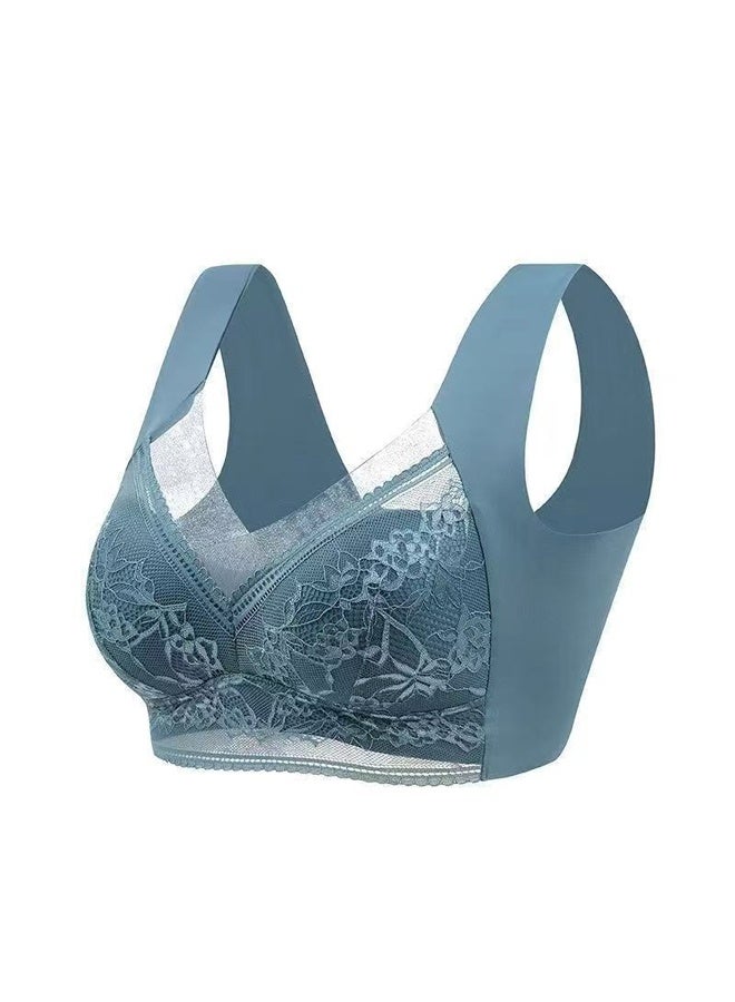 Zeemey 3 Pack Elegant Floral Lace Wireless Bralette Bra, Comfy & Breathable Full Coverage Push Up Intimates Bra, Women's Lingerie - Image 5
